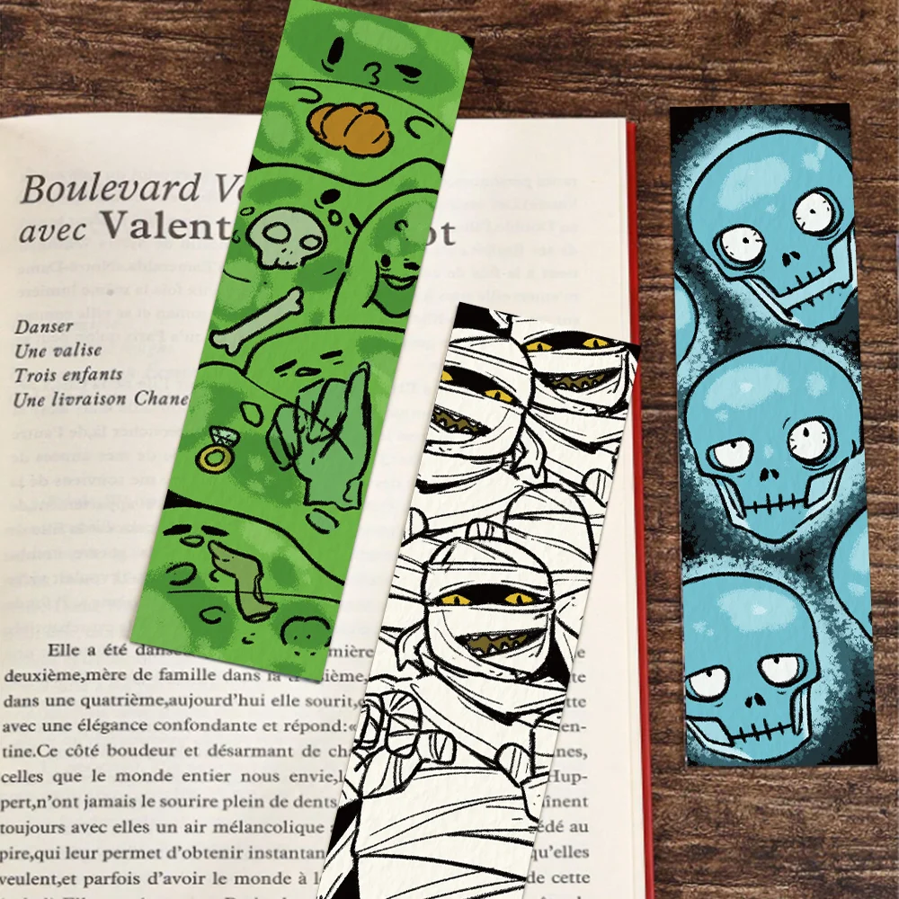 30 Stuks Halloween Bladwijzers Lezen Pagina 'S Boek Markeert Papieren Kaarten Pompoen Spoken Grappige Persoonlijkheid Creatieve Geschenken Voor Studenten