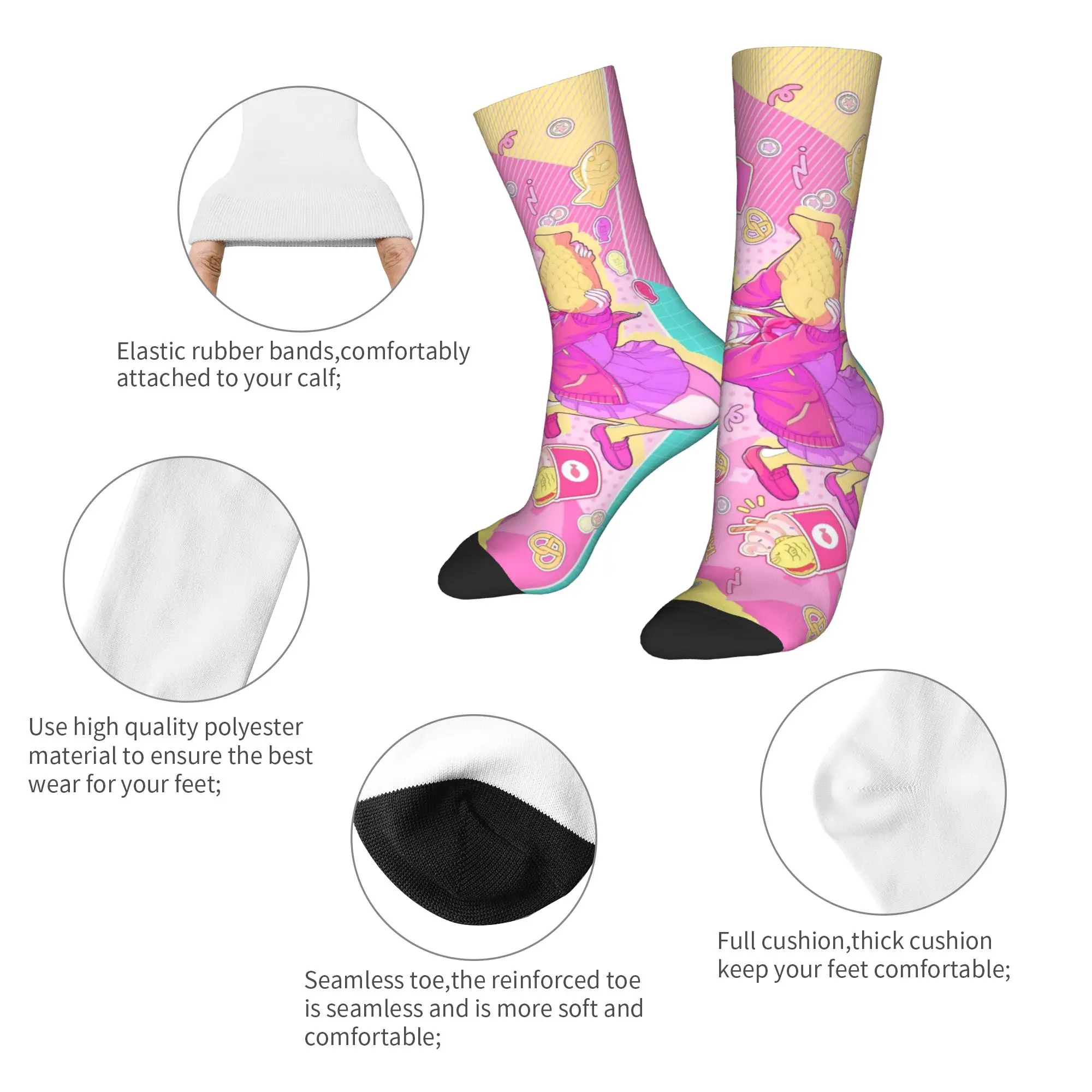 Happy Funny Men's Socks Hip Hop Emu Otori Sock Polyester Singer Anime Skateboard Women's Socks Spring Summer Autumn Winter