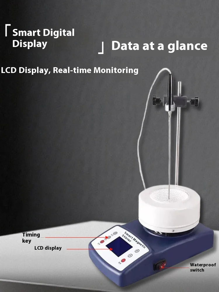 Agitatore Magnetico Digitale da Laboratorio Taisi 500ml & 1000ml con Mantello Riscaldante in Acciaio Inox e Timer