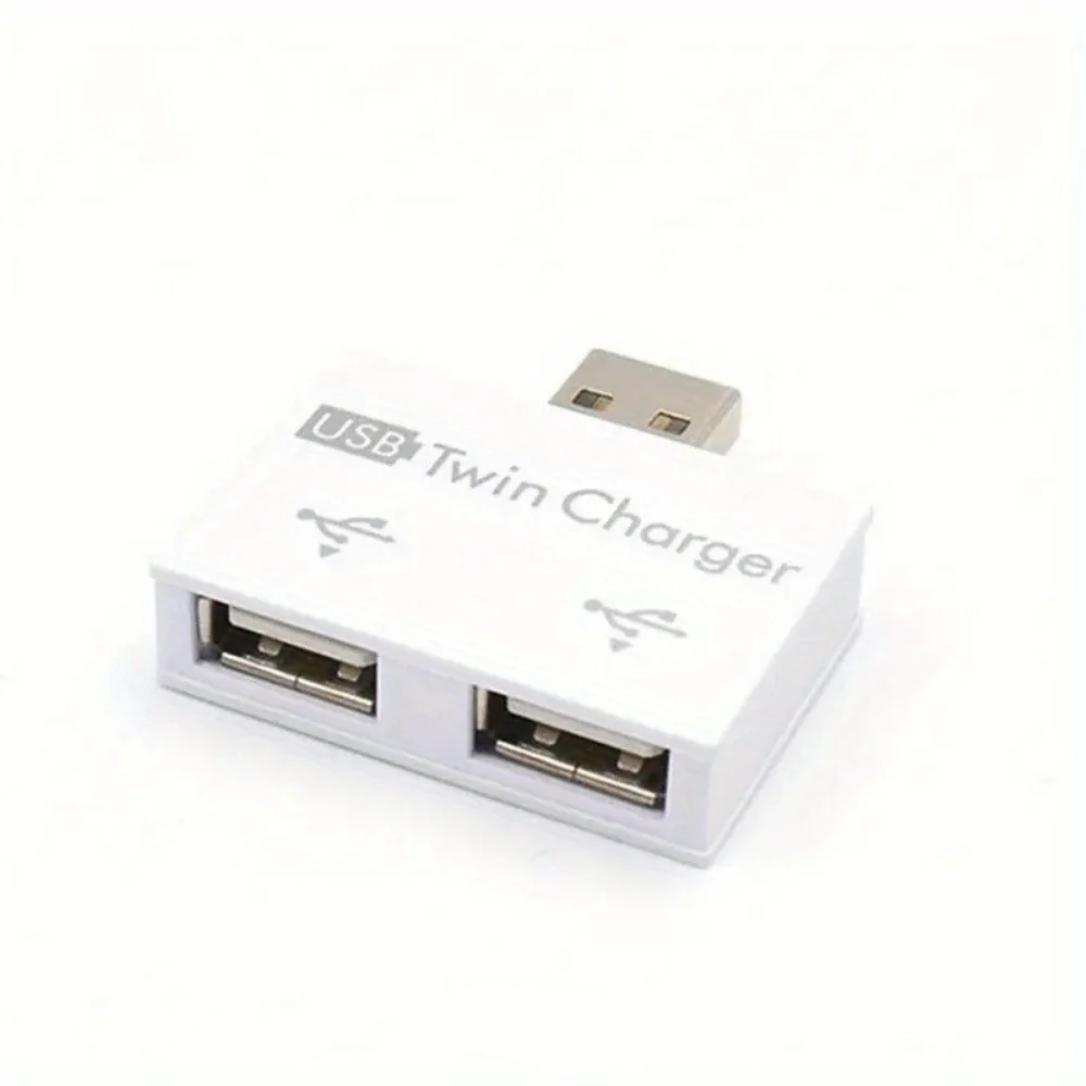 USB 2.0 HUB 1-zu-2-Port Hochgeschwindigkeits-Mini-Splitter-Adapter für Laptop, USB-Stick, Kartenleser, Maus, Tastatur, Handy-Ladezubehör