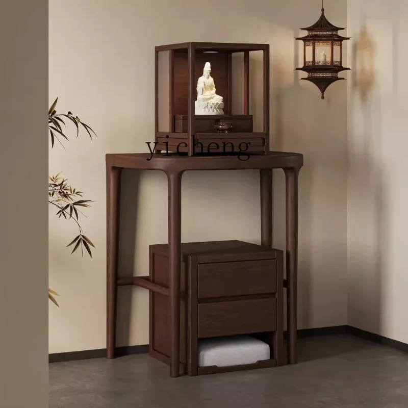 GX Chinese solid wood casket black walnut table for domestic use Buddhist temple hall for table