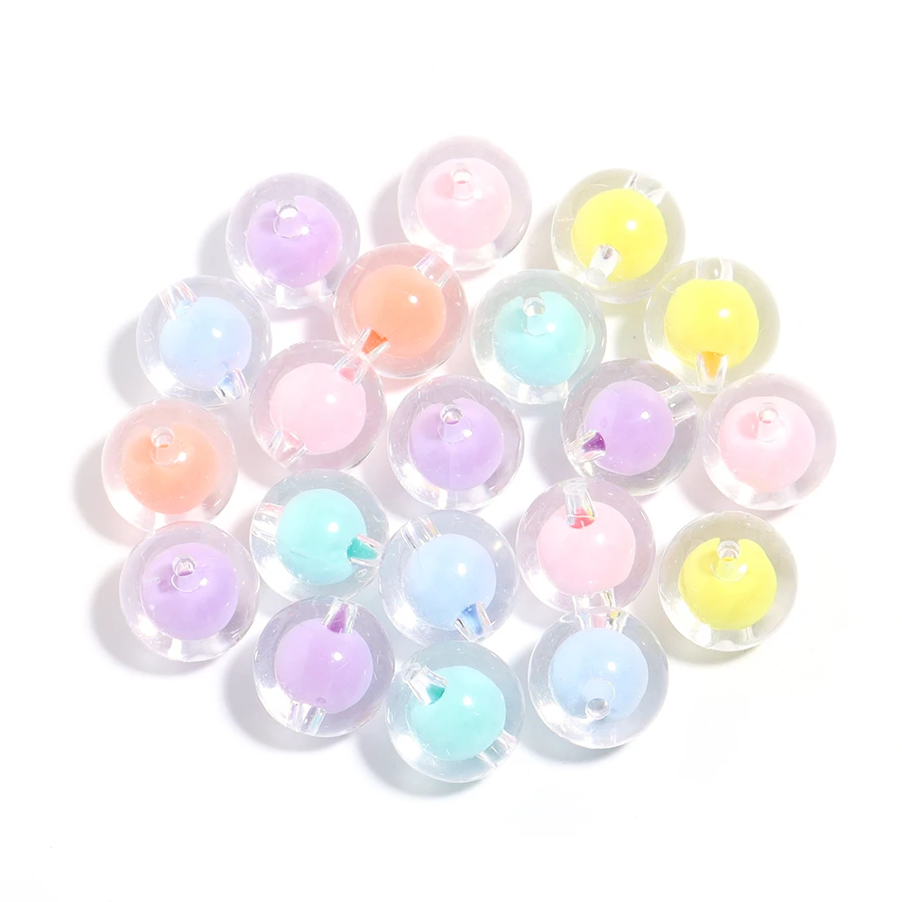 Acrylic transparent beads mixed color beads in beads loose beads for Hair Jewelry Making DIY Bracelet Necklace Chain Accessories view 3