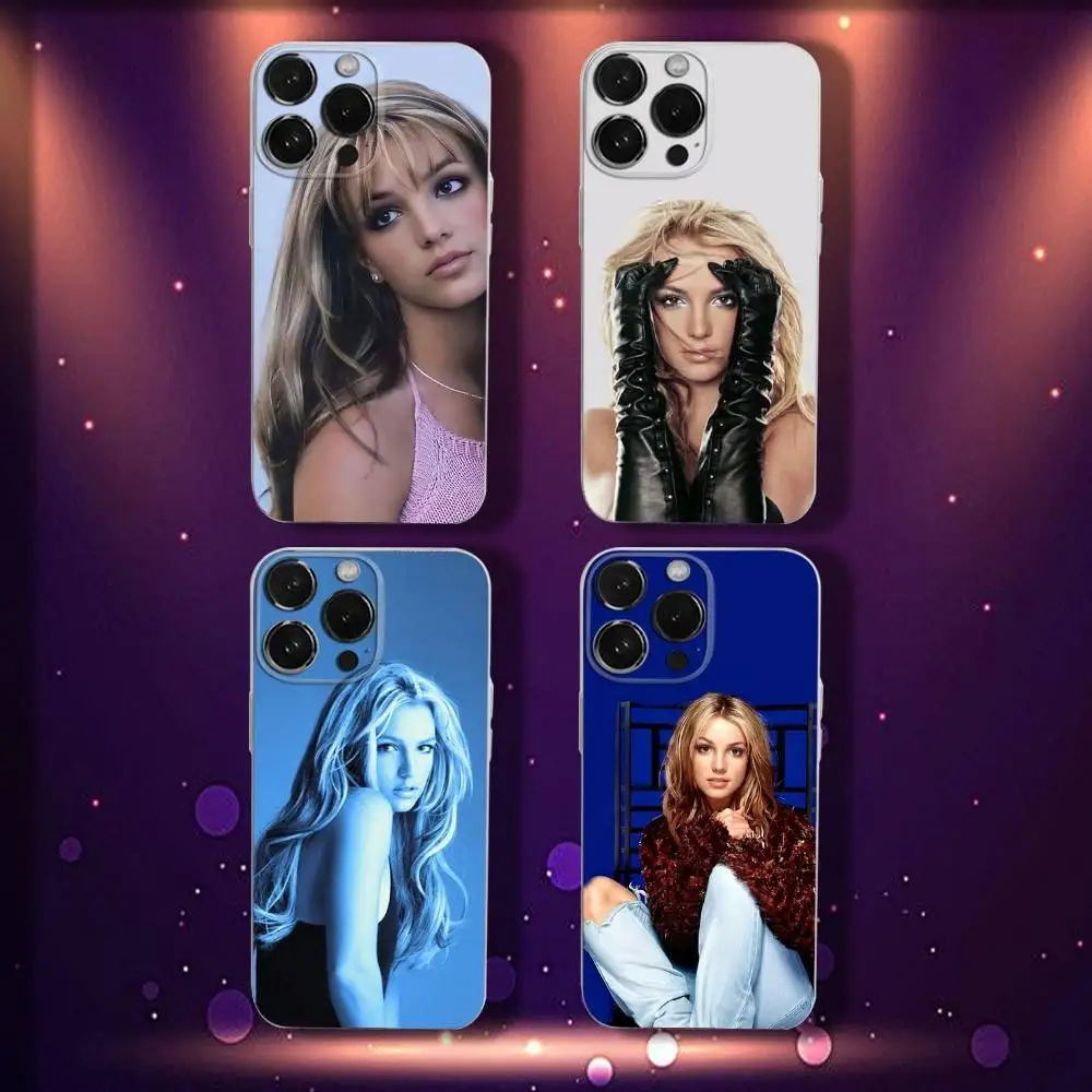 

B-Britney Singer Spears Phone Case For iPhone 17,16,15,14,13,12,11 Pro,Max,Plus,X,XS,XR,SE4,E Mini Transparent Soft Cover