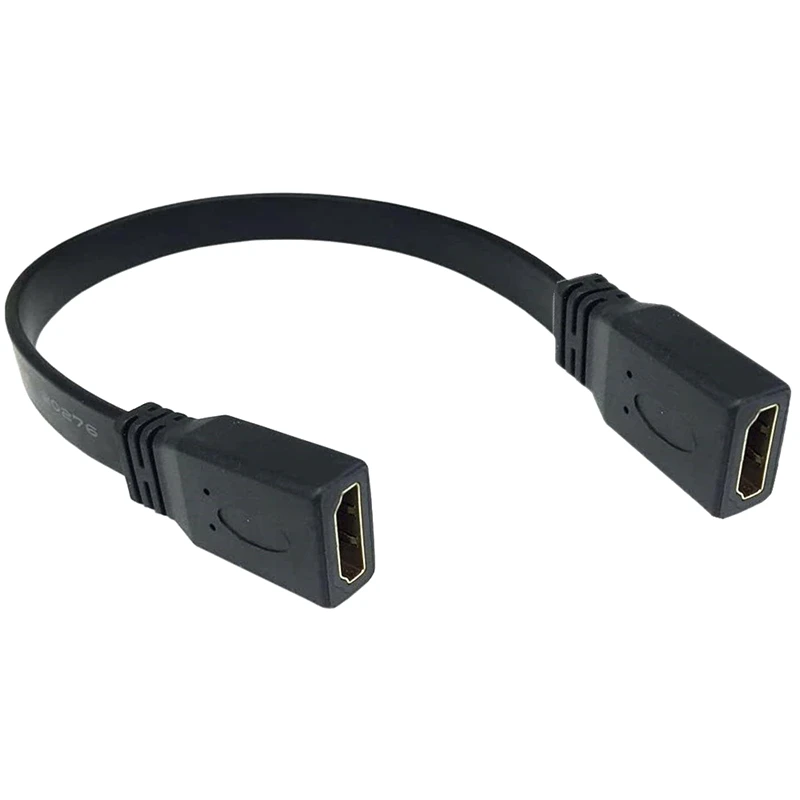 For Computer Monitors Gold-plated HDMI-Compatible With Flat Male Female Extended HD Cable, Version 1.4 Supports 3D 1080p