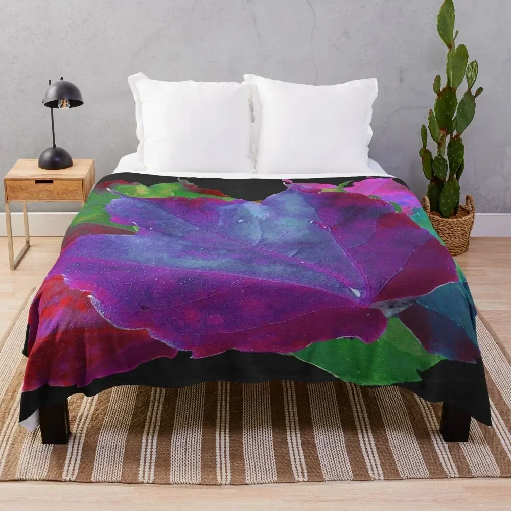 

Vivid Leaves Throw Blanket Soft Warm Blanket Gift for Men Women Adults