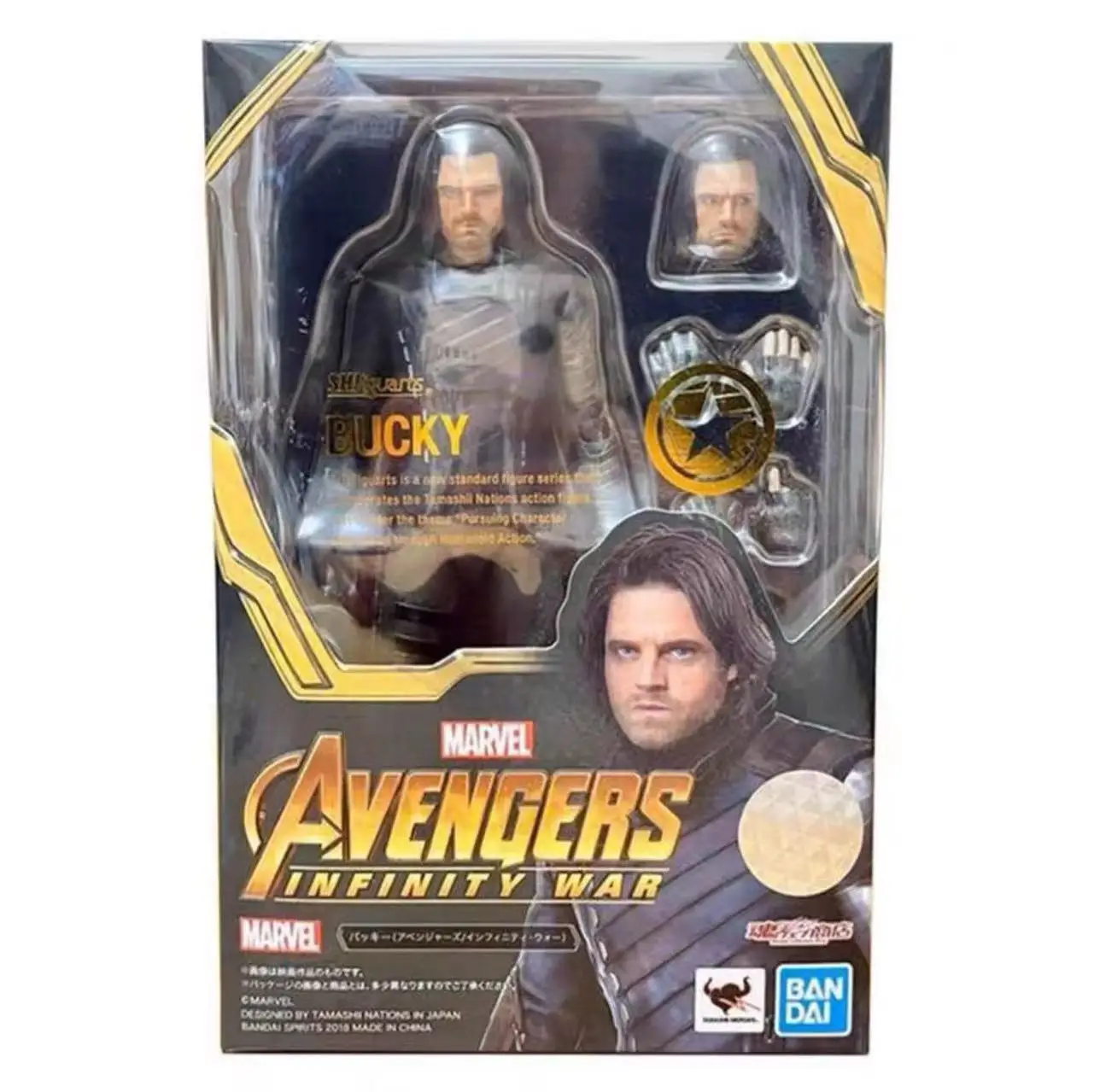 Bandai SHF Зимний солдат Зимний солдат Баки Мстители 3, модель фигурки бесконечной войны