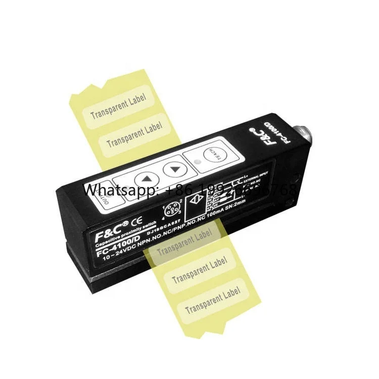 

FC-4100 Clear Transparent Forked Sensor, NPN/PNP all in one Capacitive label sensors, paper or any non-metallic label transducer