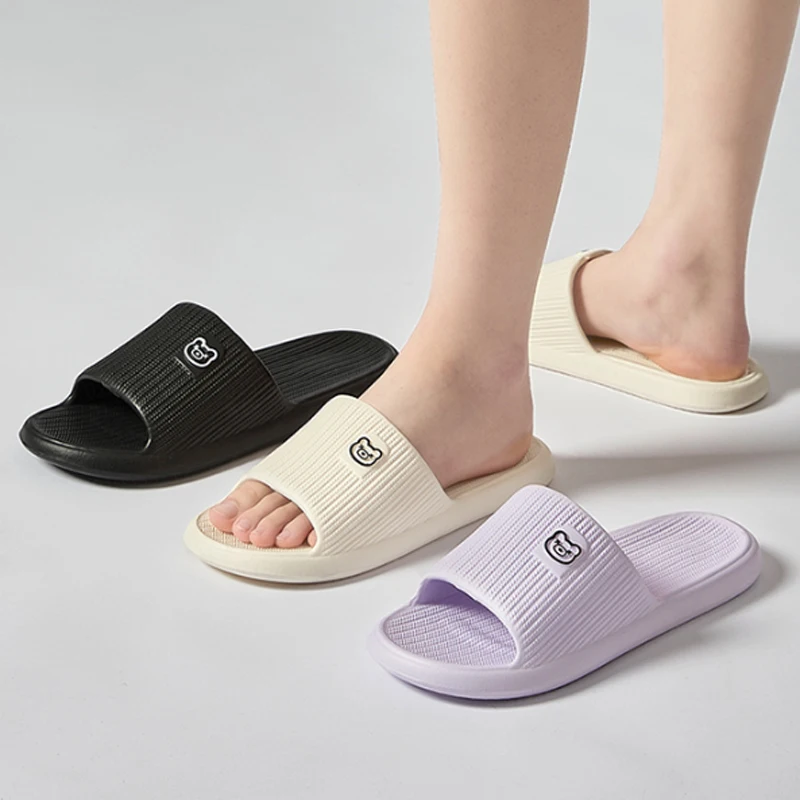 Summer Fashion Slippers Women Shoes Comfortable Slippers For Men Home Flat Sandals Flip Flops Couples Bathroom Indoor Slides