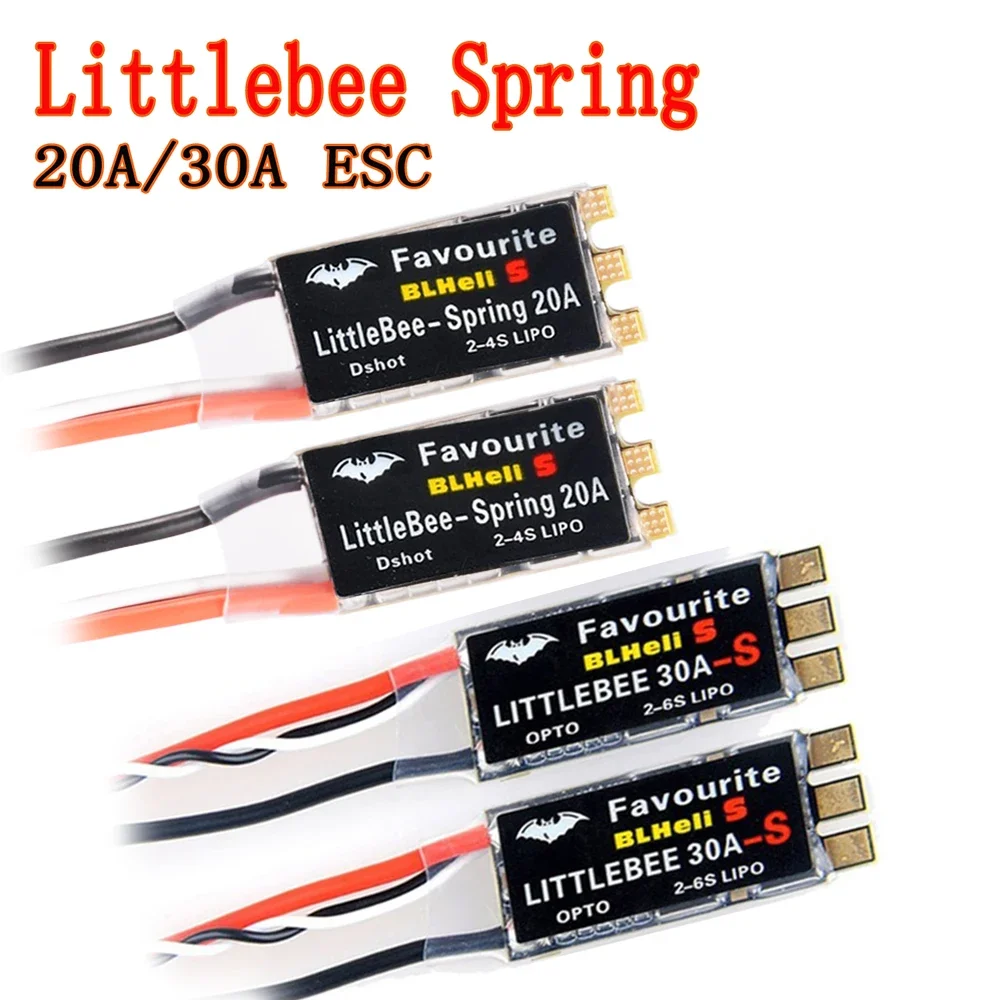 FVT LITTLEBEE Little bee blheli-s SPRING 20A/30A Brushless ESC 2-6s supporta DSHOT Oneshot42 OneShot125 per RC FPV Racing Drone