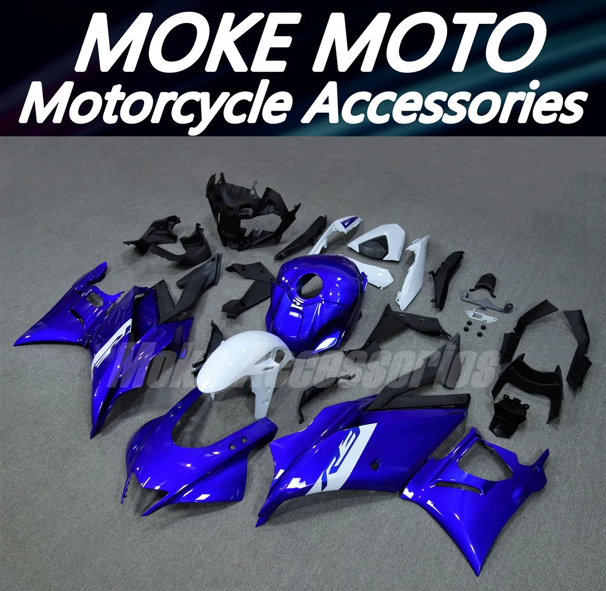 Motorcycle Fairings Kit Fit For YZF R25 R3 2019 2020 2021 2022 2023 Bodywork set High quality ABS injection Gray Blue