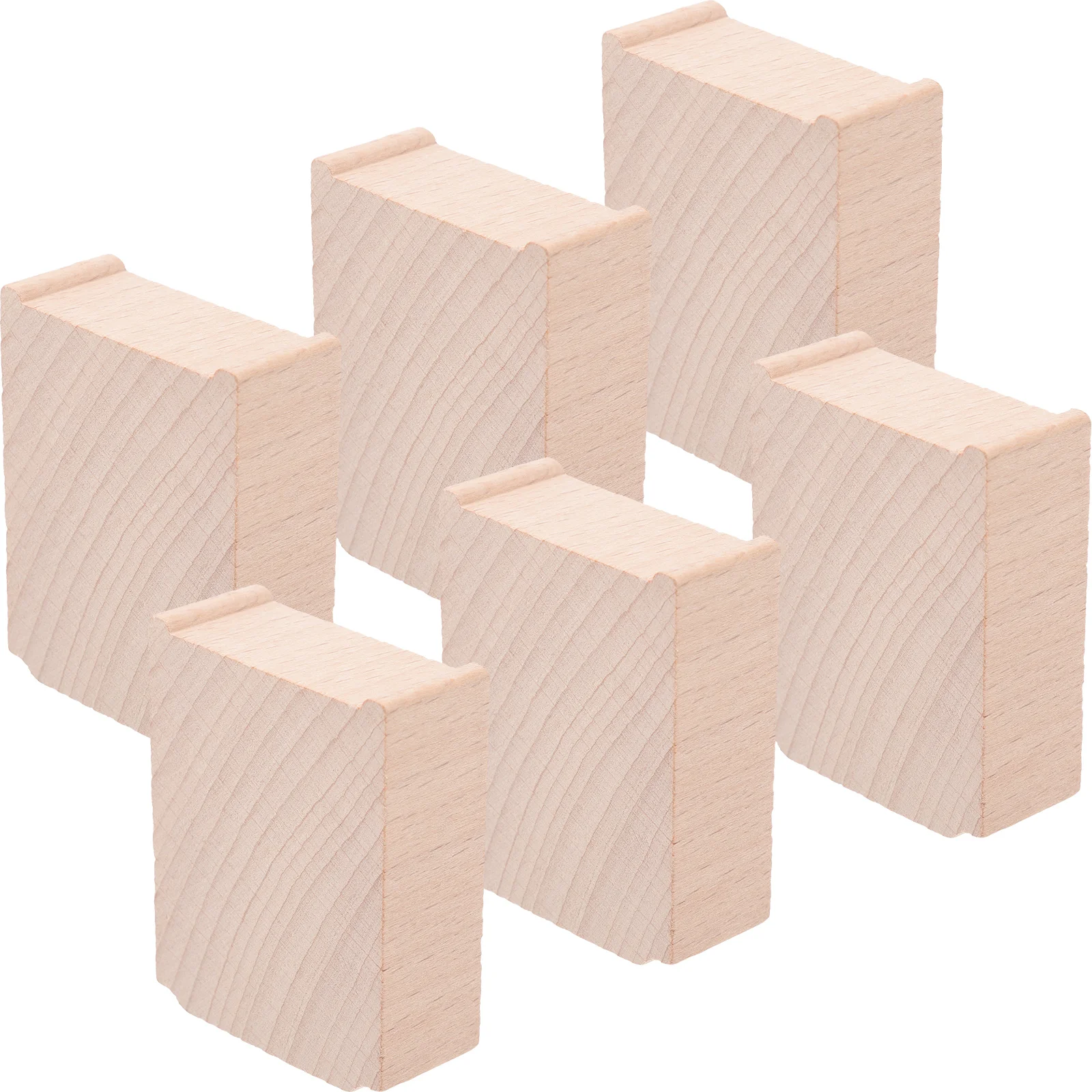 6 Pcs Train Bridge Pier Child Scene Layout Props Beech Supports Wooden Track Accessories