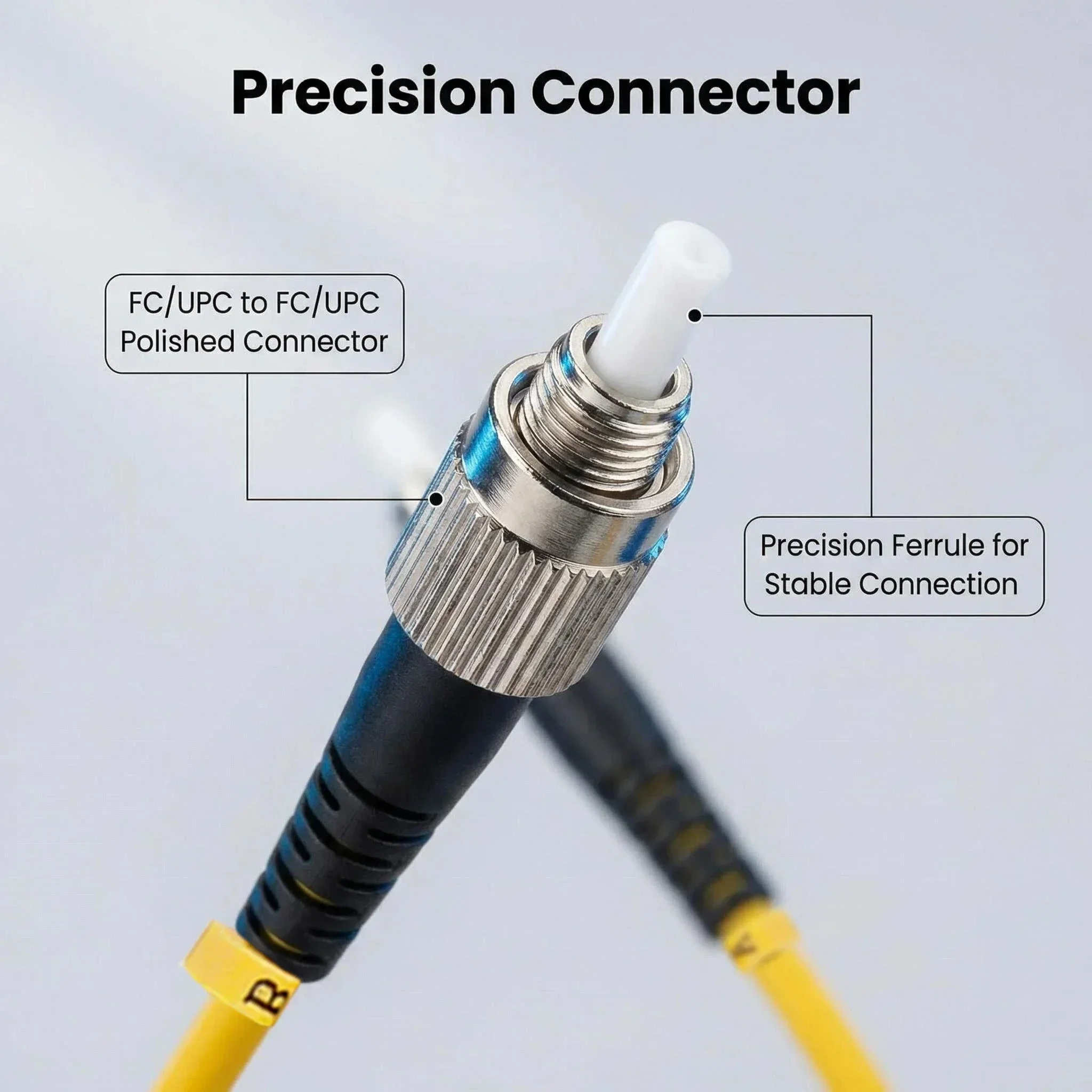Bild 6: ZOERAX FC-FC Glasfaser-Patchkabel 9/125μm Singlemode UPC zu UPC 2,0mm LSZH-Mantel Carrier-Grade Optisches Glasfaserkabel
