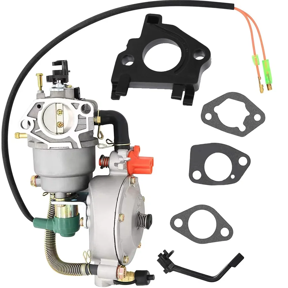 LPG CNG Dual Fuel Carburetor For GX340 GX390 188F 190F Engine 4.5-5KW Gas Generator Carburetor Carb Replacement Small Engine