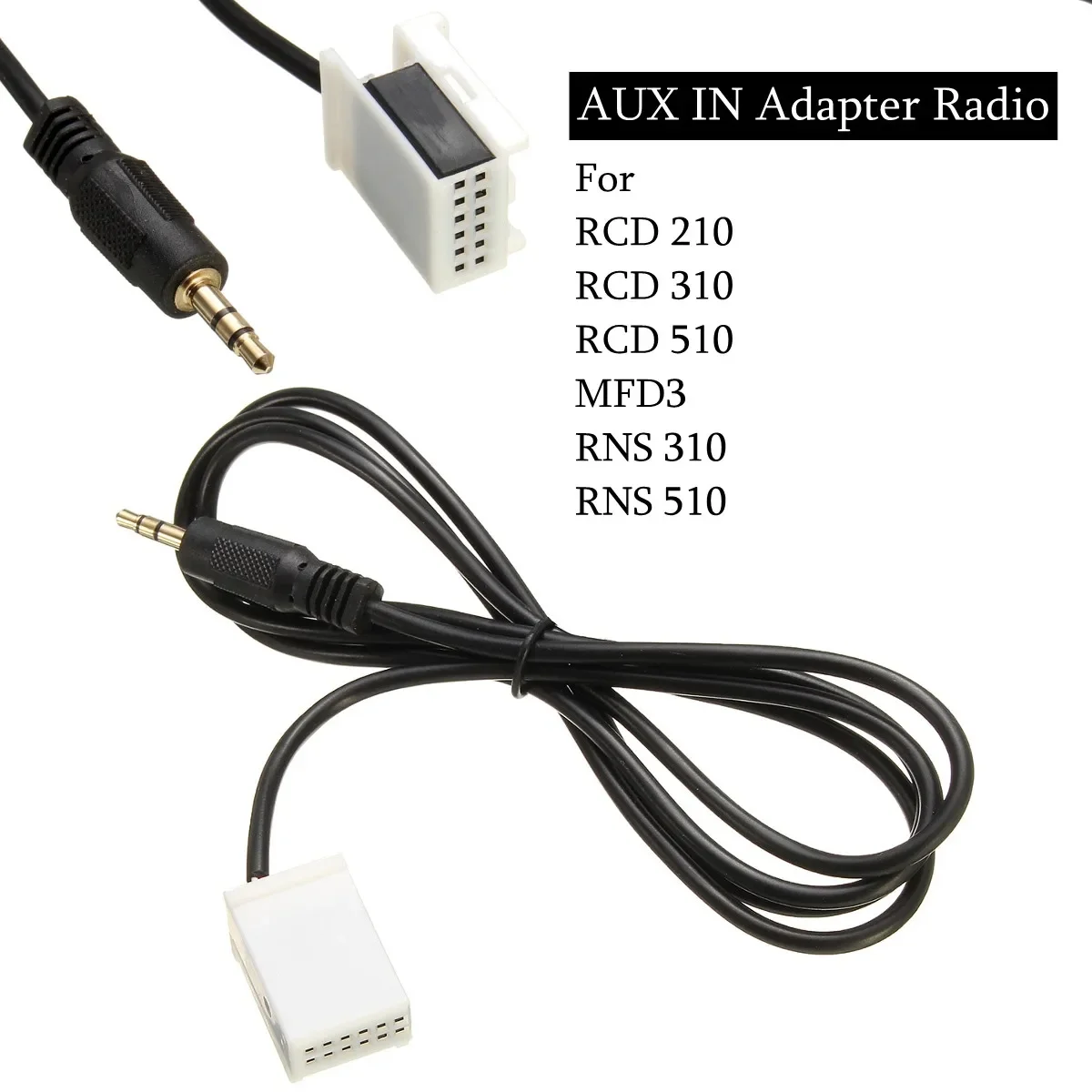 

3.5mm Auto USB AUX IN Adapter Radio MP3 Player Cable For Kabel for VW/RCD210 310 510 MFD3 RNS 310 RNS 510 Series