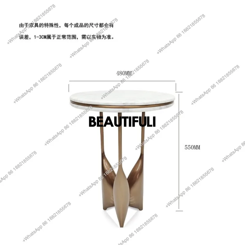Italian minimalist sofa side table mobile living room round table small coffee table creative designer light luxury corner