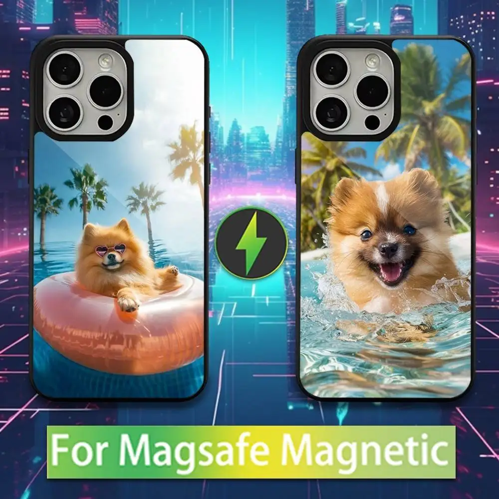

Cute Pomeranian Dogs Phone Case For iPhone 16,15,14,13,12,11,Pro,Max,Plus,Mini,Magsafe,Magnetic Wireless Charging Case