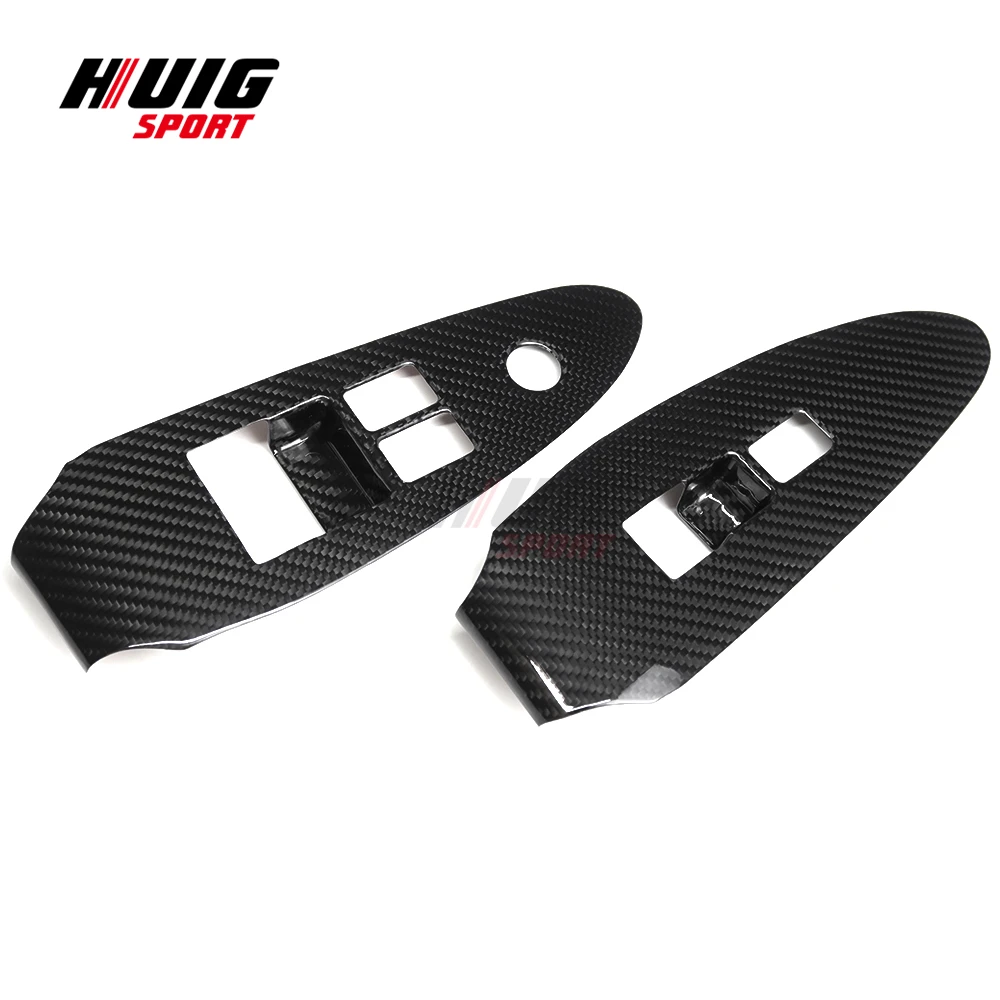 LHD Carbon Fiber For Nissan Z Fairlady Z RZ34 400Z 2023-2025 Car Interior Window Switch Lift Button Lock Cover Trim Accessories