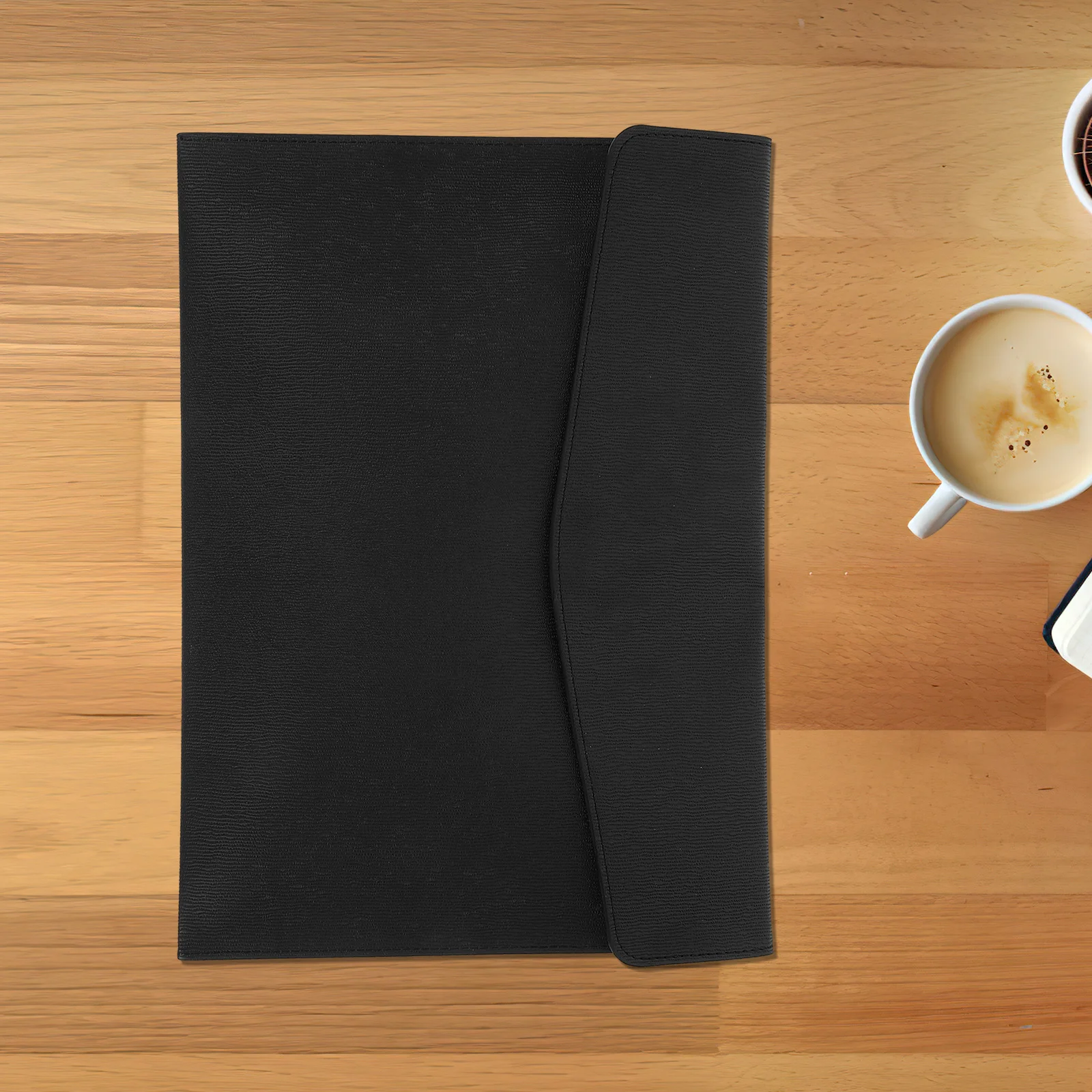 

1pc Faux File Bag Document Pouch For Office Workers Students Teachers Portable Storage Organizer Button Closure