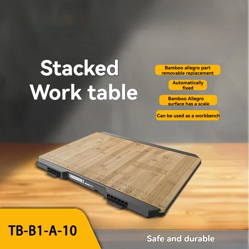 Stacked workbench with scale, bamboo surface, high aesthetic value TB-B1-A-10