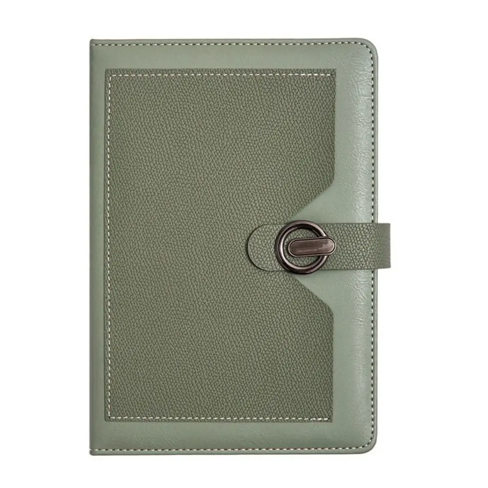 

200 Pages A5 Notebook Magnetic Suction Buckle PU Leather Cover Business Office Notebook Horizontal Line Wear-resistant