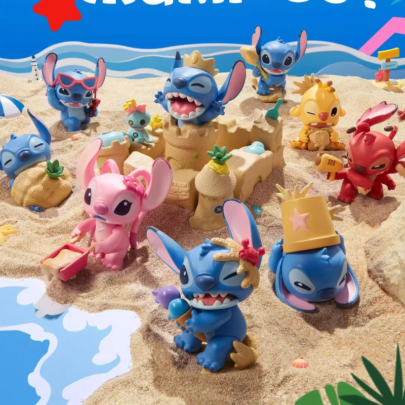 MINISO Stitch Where Did Little Jin Go Series Blind Box Figures Desktop Ornament Anime Festival Gifts Angel's Surprise Box Toy