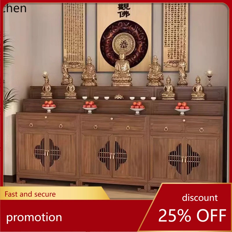 CZ Solid Wood Offering Table Incense Case Home Buddhist Altar New Chinese Style Modern Tibetan Style Offering Table