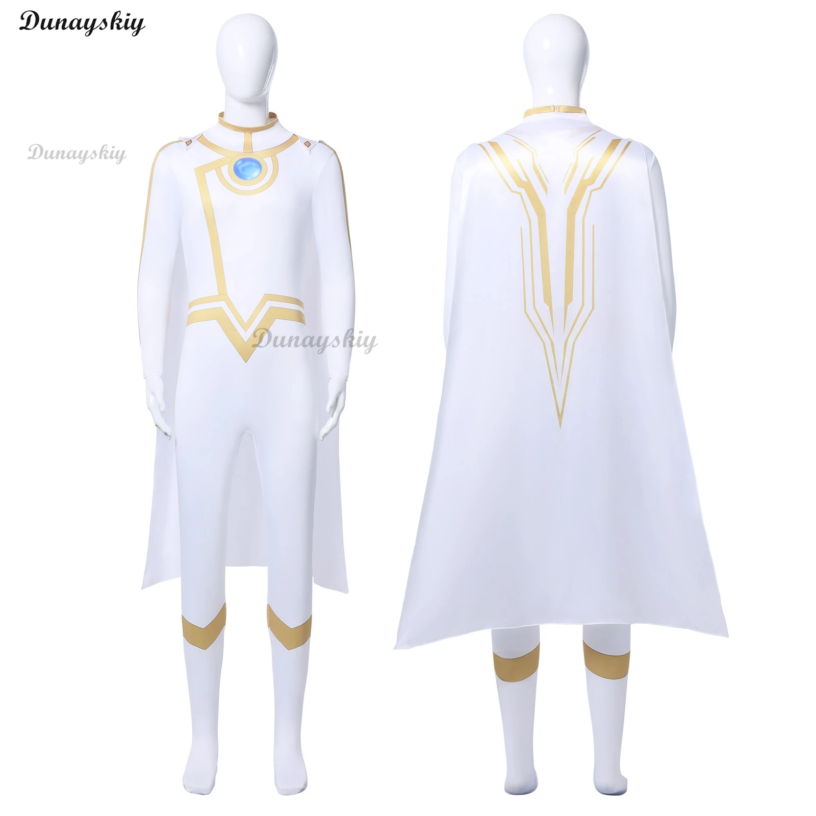 أنيمي ليكون بطل X لطيفة تأثيري حلي شعر مستعار بذلة عباءة لين لينغ موحدة حفلة الهالوين للنساء الرجال كرنفال الدعائم