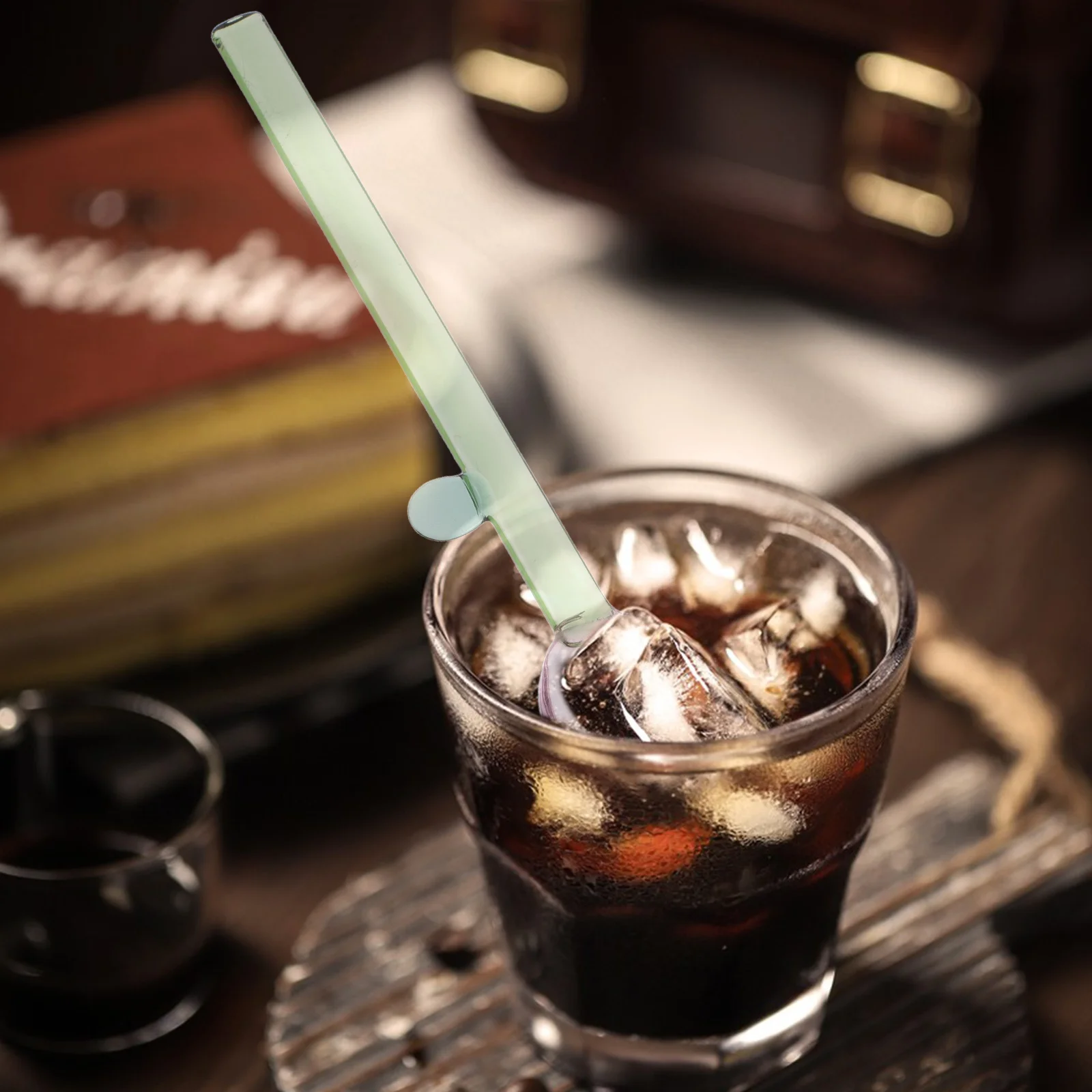 

Creative Flower Glass Stirring Spoon Long Handle Dessert Ice Cream Coffee Tea Pudding Spoon Pink Elegant Kitchen Accessory