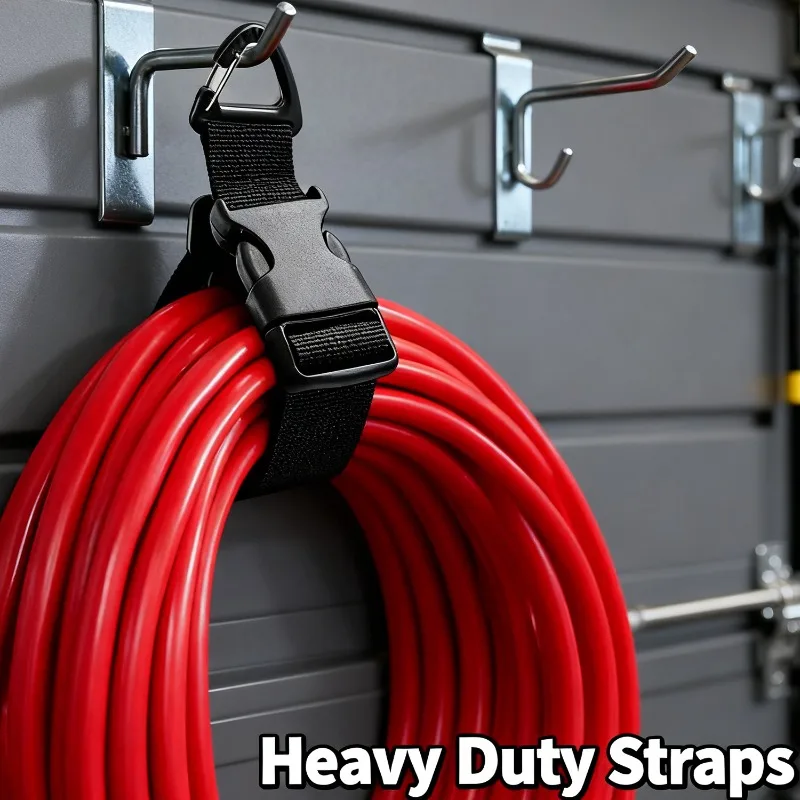 Adjustable Extension Cord Organizer Reusable Heavy Duty Cable Hose Storage Hanger With Buckle For Workshop Cable Management Tool