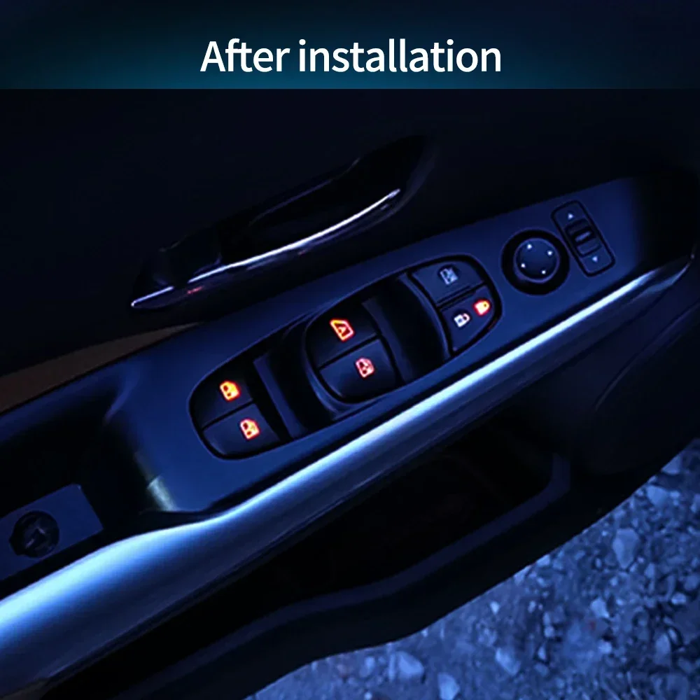 Car LED Power Window Switch Remote Control Glass Lifter Button For Nissan x-trail t32 rogue 2017 qashqai j11 Serena accessories
