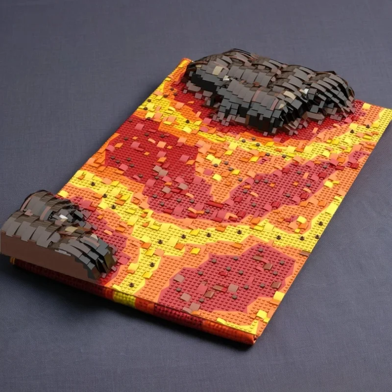 

2177PCS MOC Space Battle Lava Planet Scene Model Building Blocks Display DIY Creative Building Blocks Gift Decoration Home Set