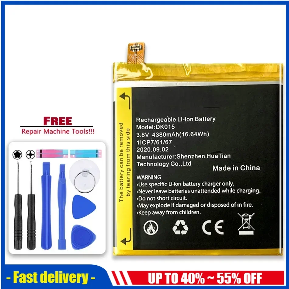 

New Battery for Blackview BV9900 Pro BV9900Pro BV 9900 Pro 4380mAh Bateria 5.84"Phone Replacement DK015 Li-ion Batteries