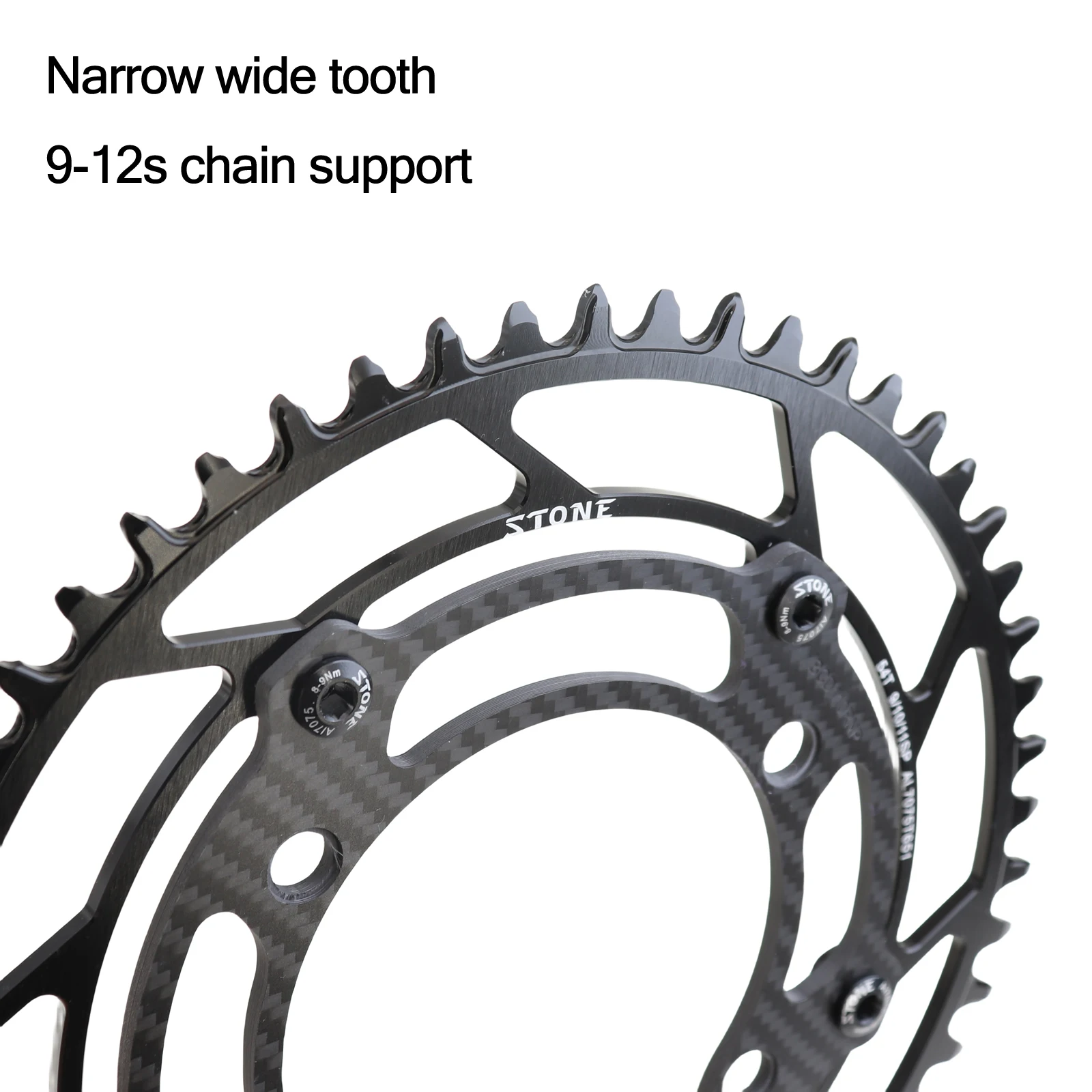 カーボン110BCD ラウンドチェーンリング 42T-60T シマノ105 R7000
