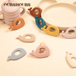 Food Grade Baby Silicone Teether Infant Cute Whale Teething Ring Toys BPA Free for Newborn Chewing Molar Toy Baby Accessories