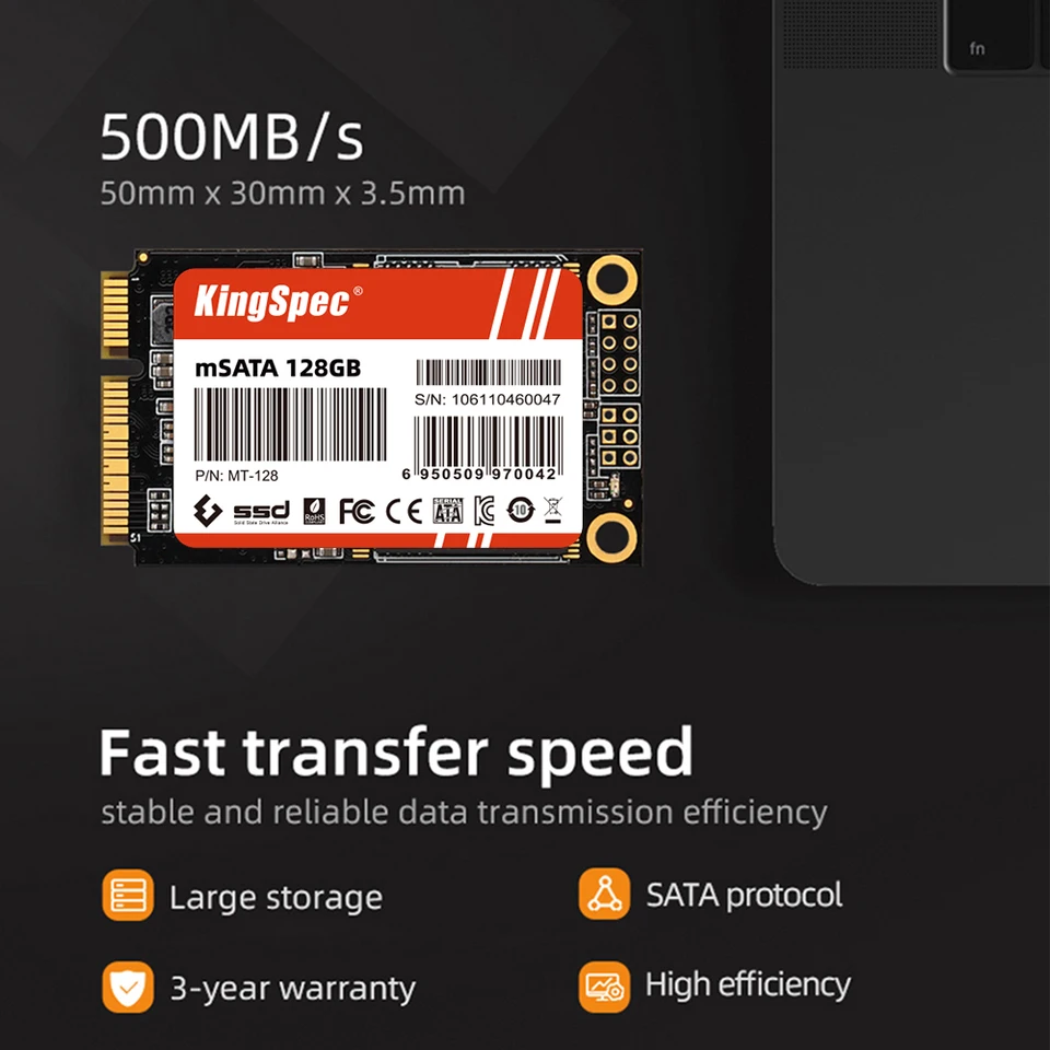 KingSpec 128gb 256gb 512gb mSATA SATA III 6GB/S SSD 1TB 2TB Mini