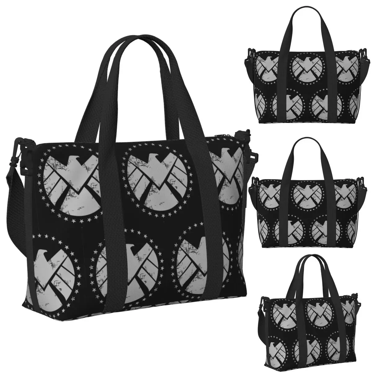 

Shield Agent Training Beach Travel Bag Large Capacity Tote Bags for Gym Sport Women Shopping Duffle Shoulder Bag