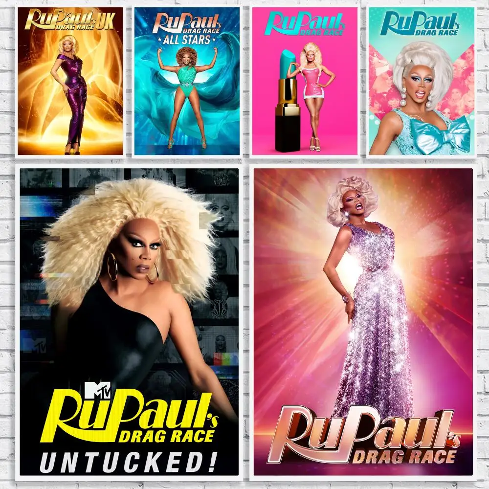 Competition Series R-RuPauls Drag Race Poster Versatile HD Waterproof Wall Art Self-Adhesive Decor for Any Space Ideal Gift