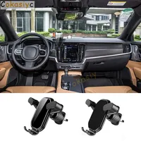 For Volvo V40 V50 V60 V70 V90 XC40 XC60 C30 C70 T6 GPS Air Vent Clip Mount Accessories Universal Gravity Car Cell Phone Holder