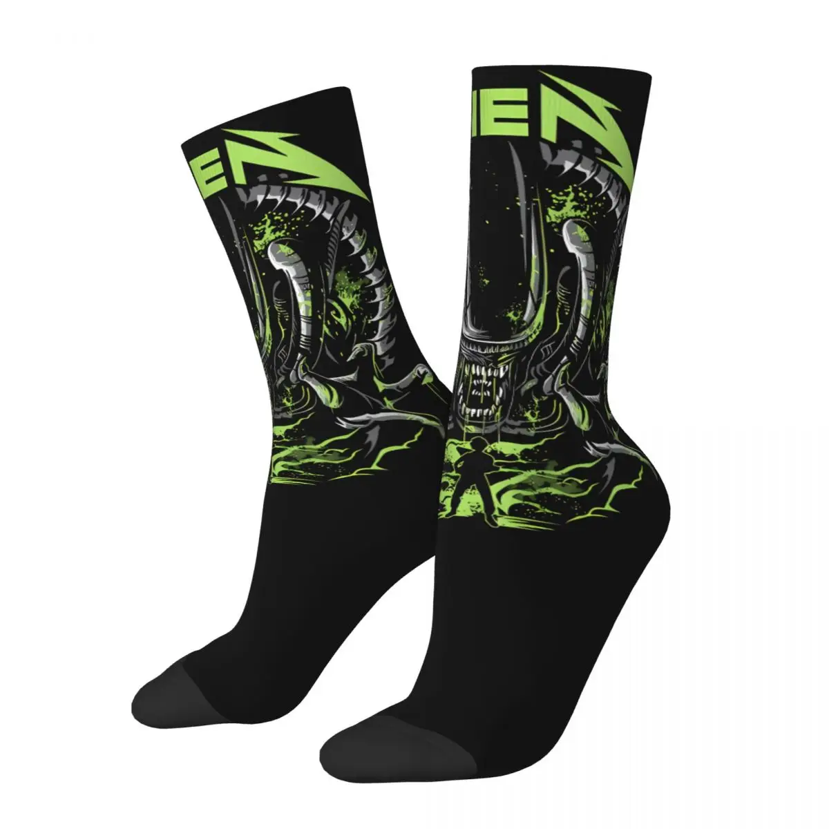 3D printing cosy Unisex Socks,Cycling Xenomorph Essential Alien Mencosy Interesting Four Seasons Socks