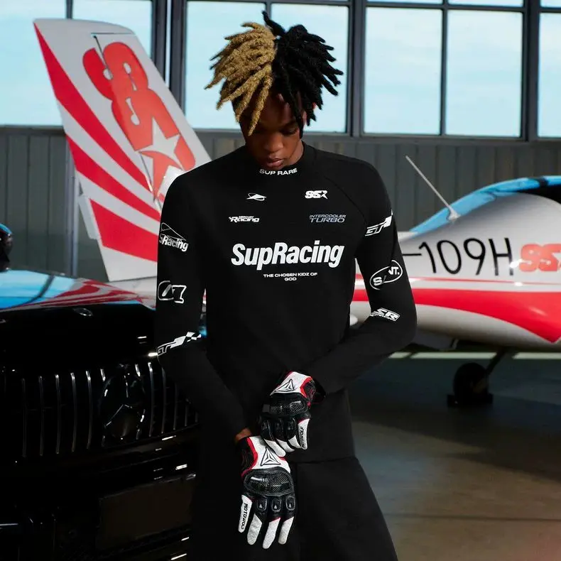 

25SS SupRacing мотоциклетный с длинными рукавами, влагопоглощающий, быстросохнущий, эластичный, гоночный спортивный боди, мужская и женская велосипедная футболка
