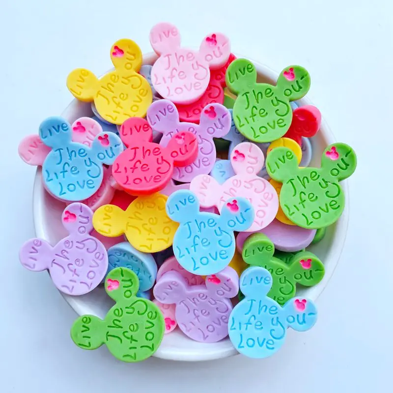 10Pcs New Cute Mini 22*23mm Cartoon Animal Flat Back Resin Cabochons Scrapbooking DIY Jewelry Craft Decoration Accessorie