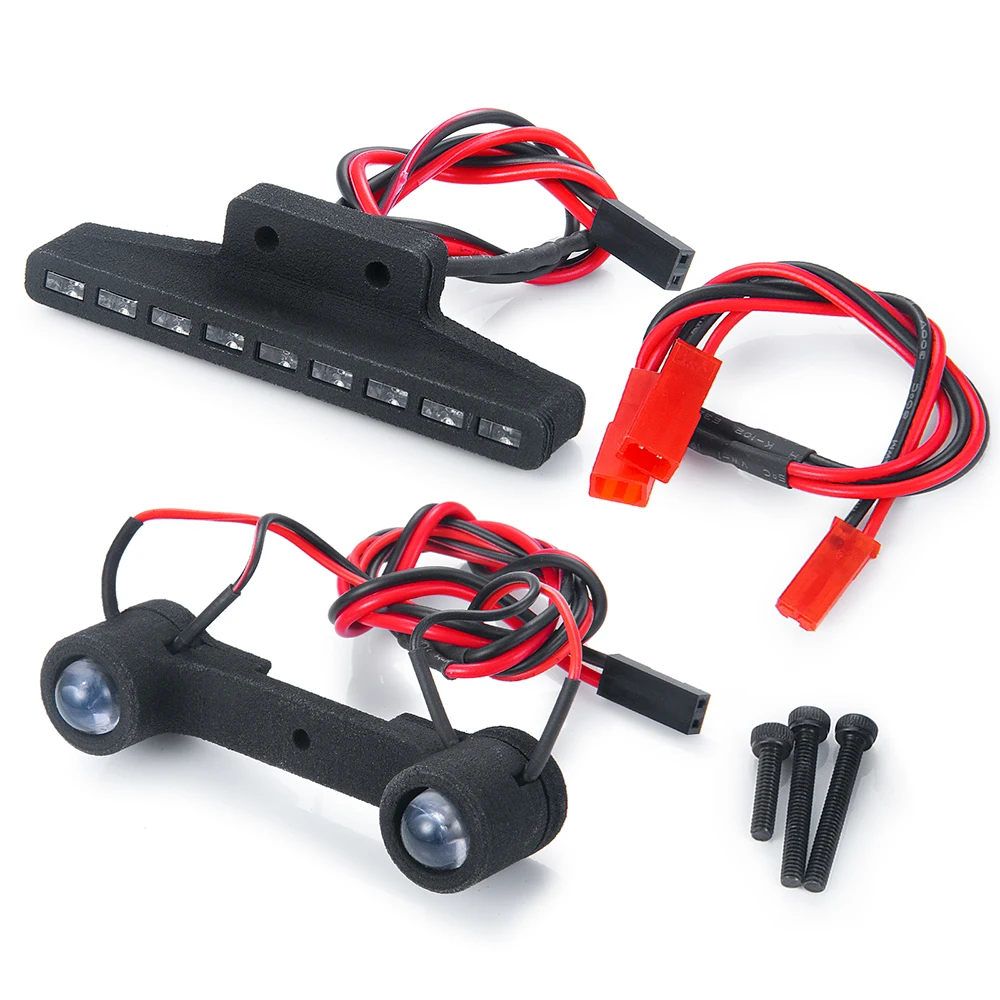 TRINOOD RC LED Lights Front & Rear Taillight Spotlight Lamp Bar for 1/16 Mini E-RVEO #71076-3 RC Car Buggy Parts