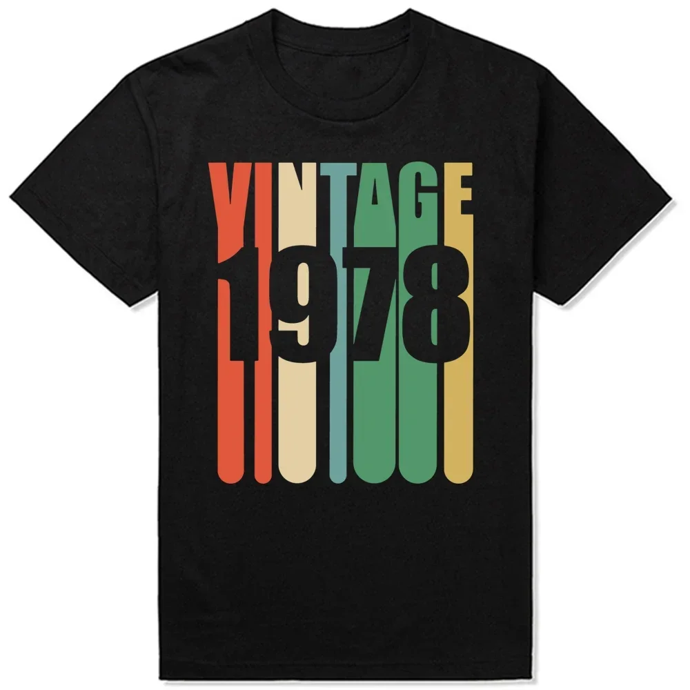 Limited Edition 1978 1th Birthday 1 Years Old Vintage T Shirts Summer Grephlc Streetwear Short Sleeve Birthday Gifts T-shirt