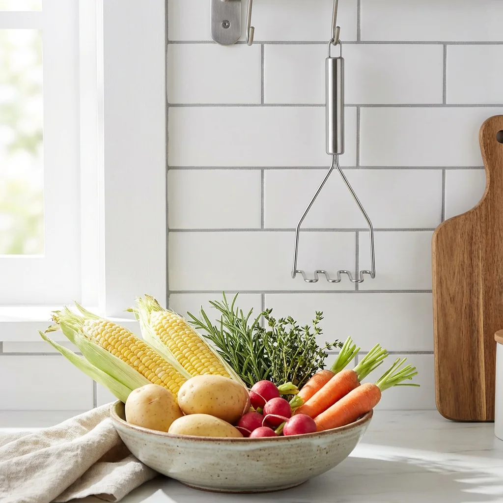 Best Seller! Stainless Steel Wire Masher - Fast Potato/Sweet Potato Mashing No Clumping Labor-Saving Kitchen Cooking Helper