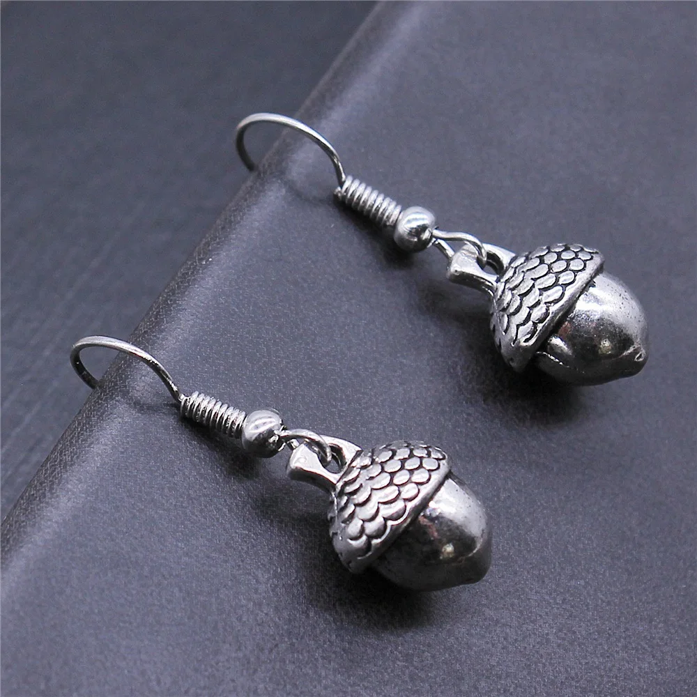 Dropshipping Drop Earrings Fashion Handmade Simple Design 2 Colors 3D Acorns Pendant Earrings