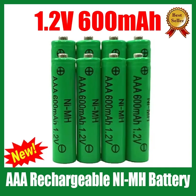 AAA 1.2V 600mAh NI-MH Battery Toy Flashlight Remote Control Clock Shaver Electric Toothbrush Replacement Rechargeable Batteries