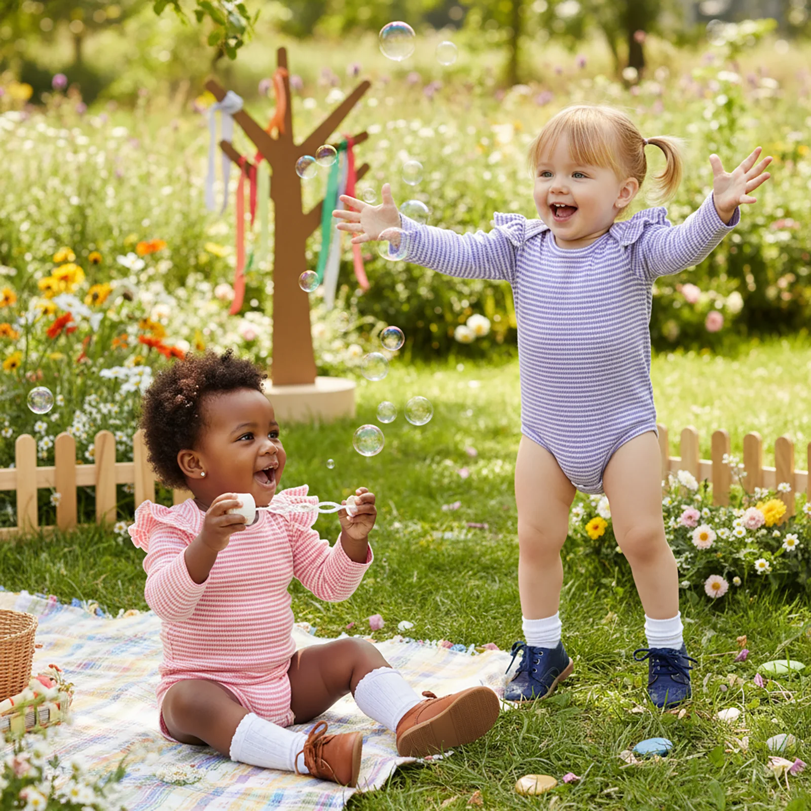 

Весенний комбинезон для маленьких девочек, комбинезон с рюшами и длинными рукавами, круглым вырезом и полосатым принтом