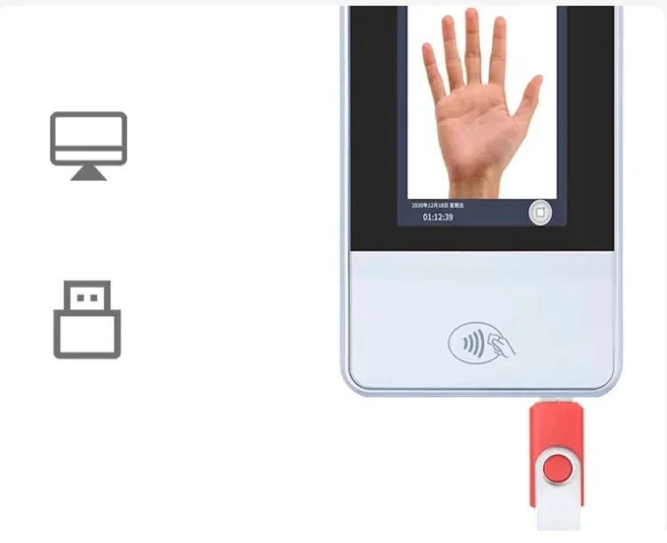 Nuova identificazione Palmprint Controllo accessi biometrico Fabbrica Palm Card Password Riconoscimento facciale Controller di accesso