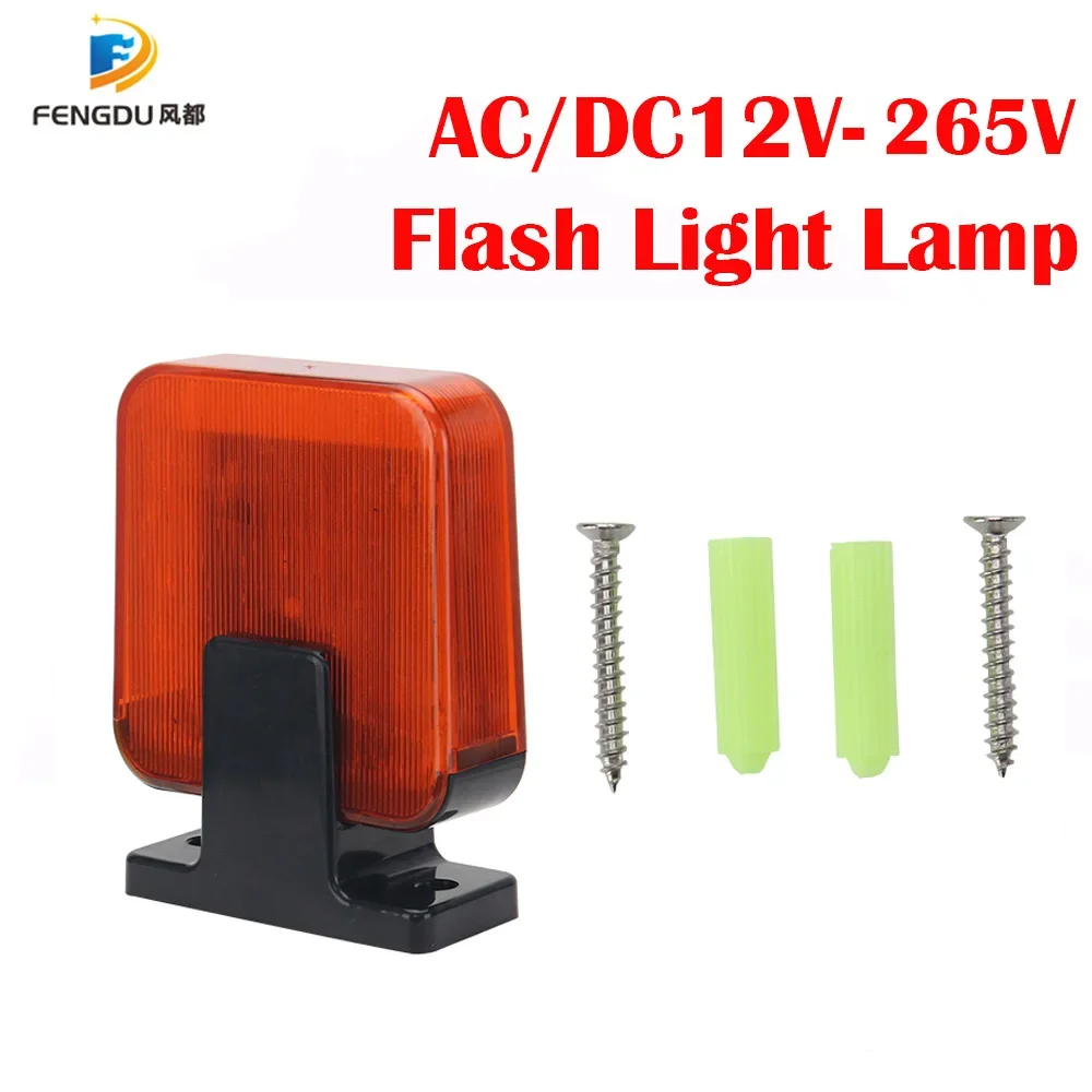 Universal Security Flashing Light Warning Alarm for Outdoor Patio Door AC/DC 12V 265V