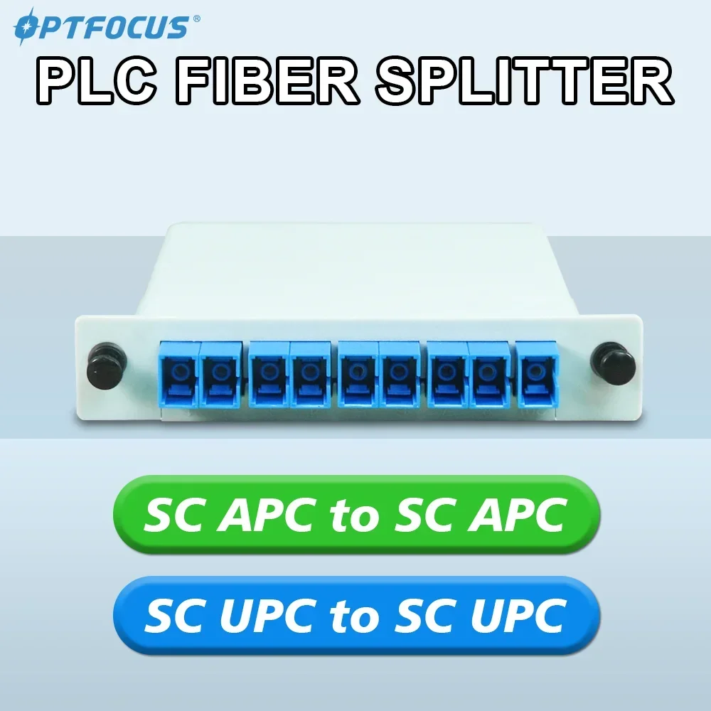 NETONE Optical Fiber Splitter PLC FTTH Tool SC APC UPC 1X2 1X8 1X16 Fiber Optic Splitter FTTH Plug-in Type